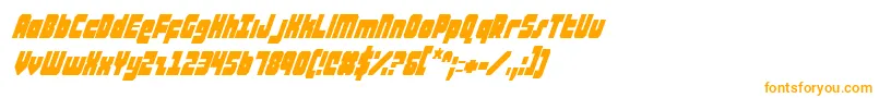 AlphaTaurusConditalic Font – Orange Fonts on White Background