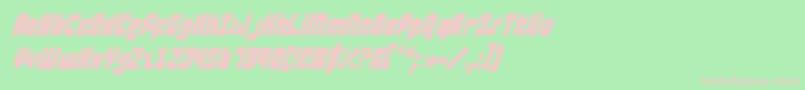 AlphaTaurusConditalic Font – Pink Fonts on Green Background