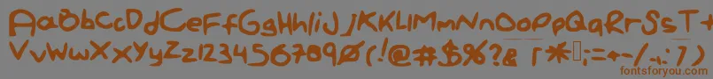 Paintletters Font – Brown Fonts on Gray Background