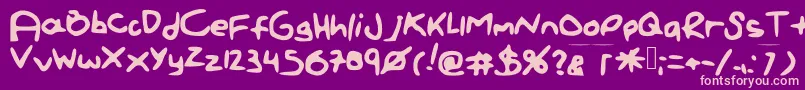 Lisätietoja Paintletters-fontista Paintletters-fontti – vaaleanpunaiset fontit violetilla taustalla