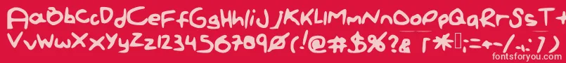 Paintletters Font – Pink Fonts on Red Background