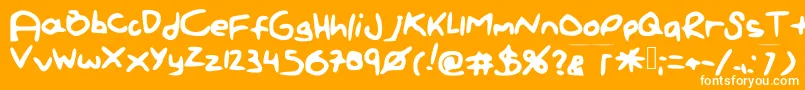 Paintletters Font – White Fonts on Orange Background