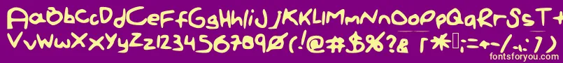 fuente Paintletters – Fuentes Amarillas Sobre Fondo Morado