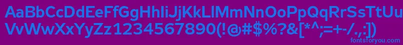 Zeppelin33 Font – Blue Fonts on Purple Background