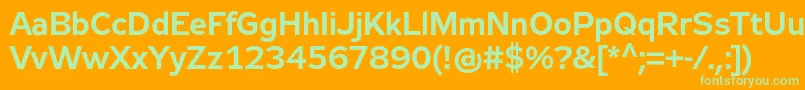 Zeppelin33 Font – Green Fonts on Orange Background