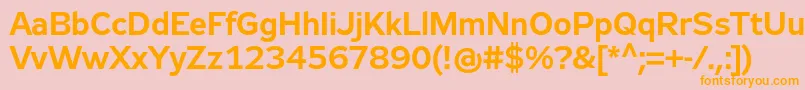 Zeppelin33 Font – Orange Fonts on Pink Background