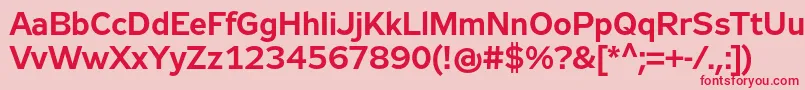 Zeppelin33 Font – Red Fonts on Pink Background