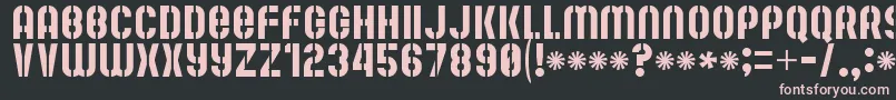 Mute Font – Pink Fonts on Black Background