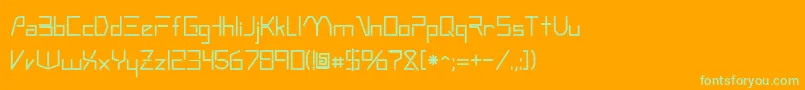 Rsandromeda Font – Green Fonts on Orange Background