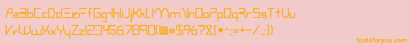 Rsandromeda Font – Orange Fonts on Pink Background