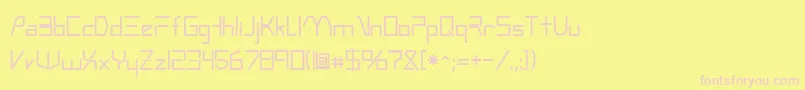 Rsandromeda Font – Pink Fonts on Yellow Background