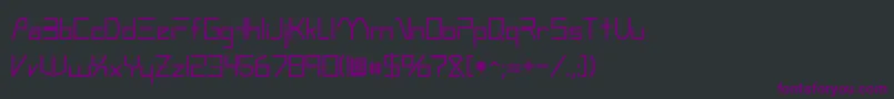 Czcionka Rsandromeda – fioletowe czcionki na czarnym tle
