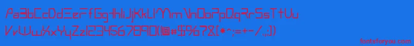 Rsandromeda Font – Red Fonts on Blue Background