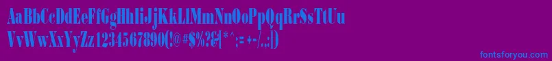 Borjomicondensedc Font – Blue Fonts on Purple Background