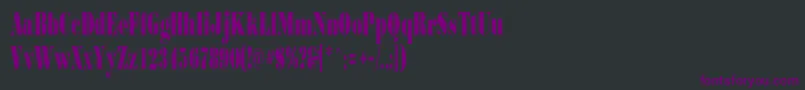 Fonte Borjomicondensedc – fontes roxas em um fundo preto