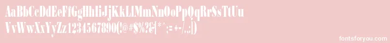 Borjomicondensedc-fontti – valkoiset fontit vaaleanpunaisella taustalla