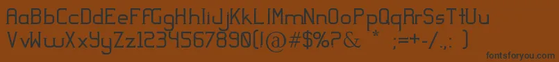 Yodeb-Schriftart – Schwarze Schriften auf braunem Hintergrund