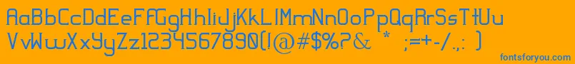 Lisätietoja Yodeb-fontista Yodeb-fontti – siniset fontit oranssilla taustalla
