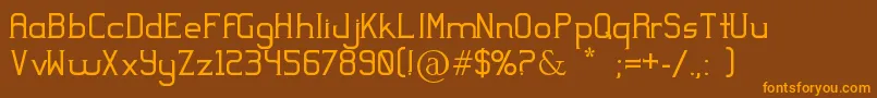 Yodeb Font – Orange Fonts on Brown Background