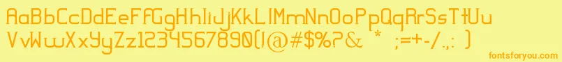 Yodeb Font – Orange Fonts on Yellow Background