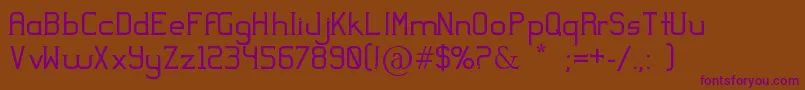 Yodeb Font – Purple Fonts on Brown Background