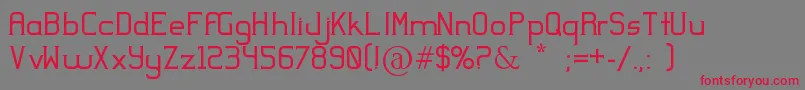Yodeb Font – Red Fonts on Gray Background