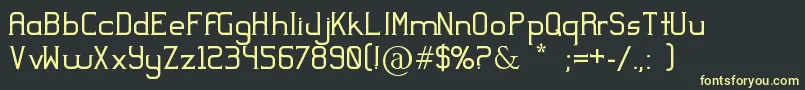 Yodeb Font – Yellow Fonts on Black Background