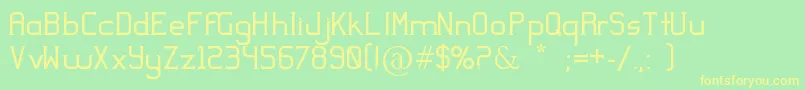 Yodeb Font – Yellow Fonts on Green Background