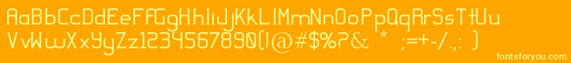 Yodeb Font – Yellow Fonts on Orange Background