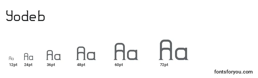 Yodeb Font Sizes