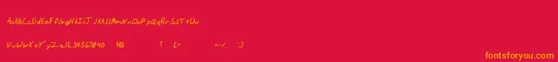 Jhand Font – Orange Fonts on Red Background