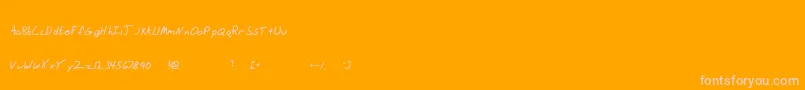 Jhand Font – Pink Fonts on Orange Background