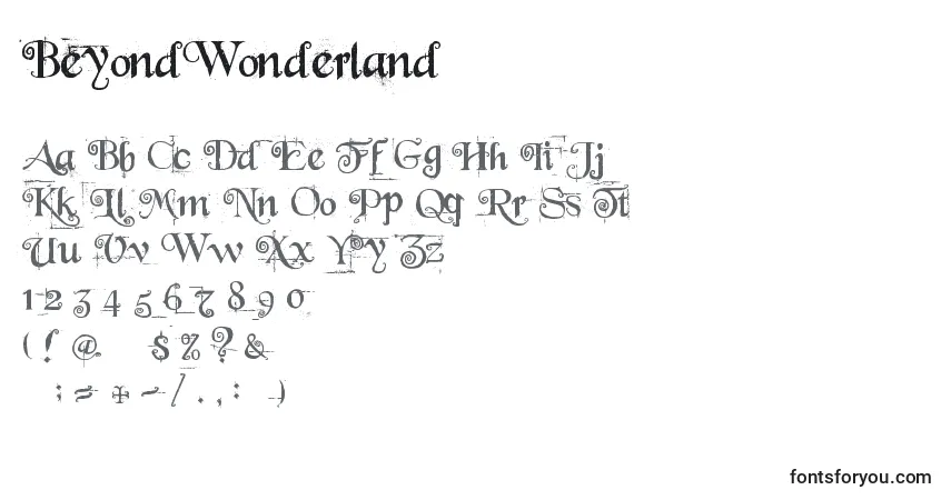 A fonte BeyondWonderland – alfabeto, números, caracteres especiais