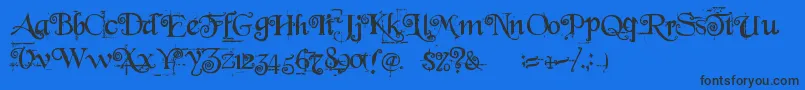 BeyondWonderland Font – Black Fonts on Blue Background