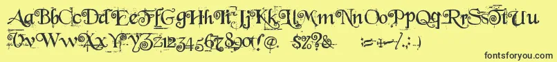 BeyondWonderland Font – Black Fonts on Yellow Background