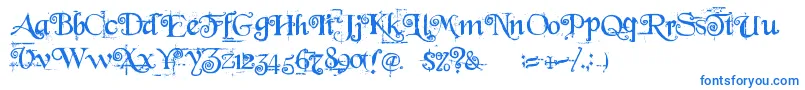 BeyondWonderland Font – Blue Fonts on White Background