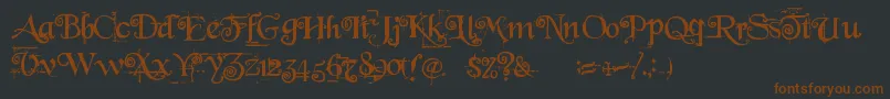BeyondWonderland Font – Brown Fonts on Black Background