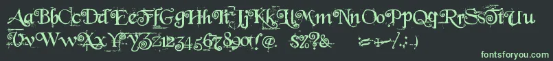 BeyondWonderland Font – Green Fonts on Black Background