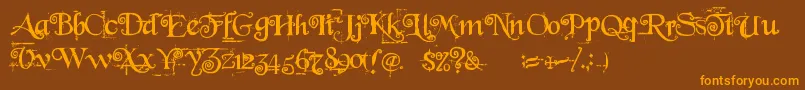 BeyondWonderland Font – Orange Fonts on Brown Background