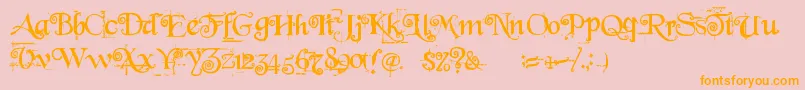 BeyondWonderland Font – Orange Fonts on Pink Background
