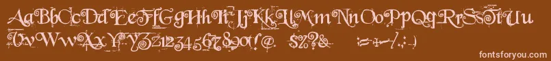 BeyondWonderland Font – Pink Fonts on Brown Background
