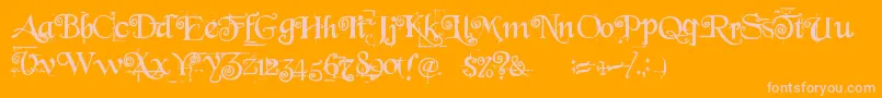 BeyondWonderland Font – Pink Fonts on Orange Background