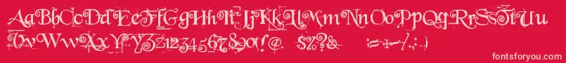 BeyondWonderland Font – Pink Fonts on Red Background