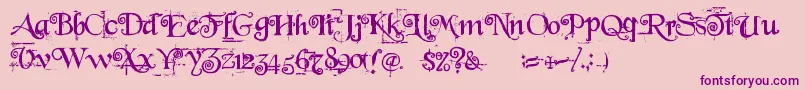 BeyondWonderland Font – Purple Fonts on Pink Background