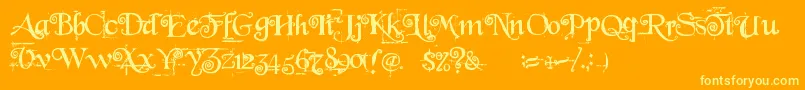 BeyondWonderland Font – Yellow Fonts on Orange Background