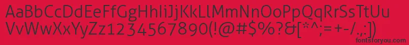 AllerLight Font – Black Fonts on Red Background