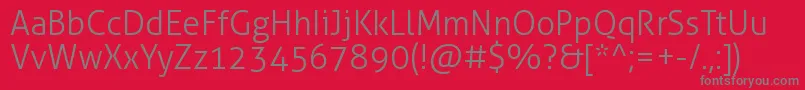 AllerLight Font – Gray Fonts on Red Background