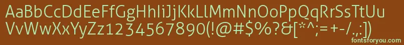Шрифт AllerLight – зелёные шрифты на коричневом фоне