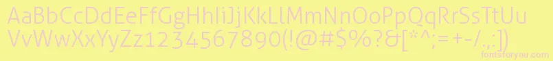 AllerLight Font – Pink Fonts on Yellow Background