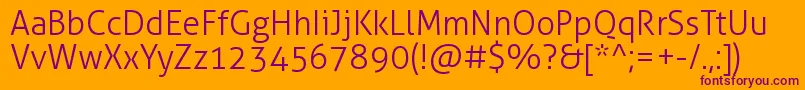 AllerLight Font – Purple Fonts on Orange Background